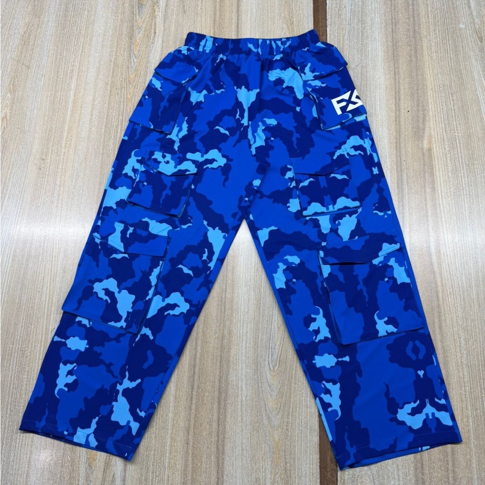 Blue Camouflage Cargo Pants